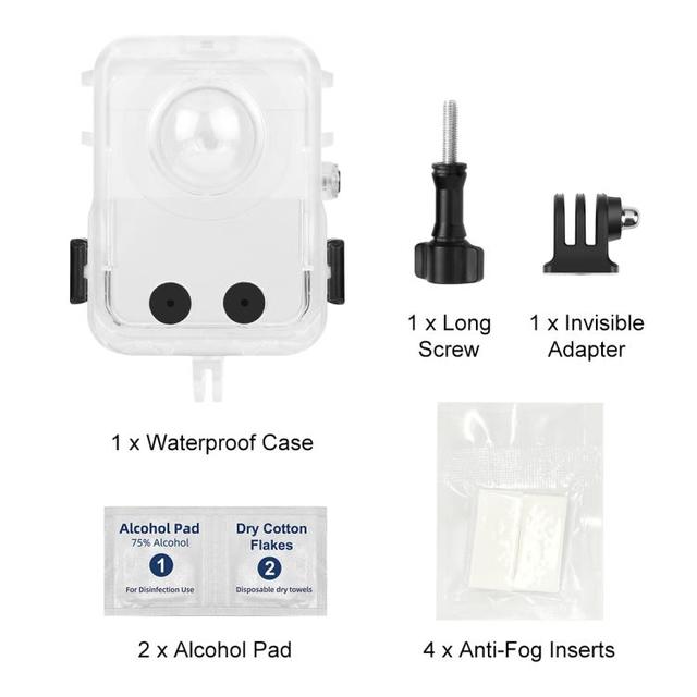 For DJI Osmo 360 Action Sports Camera PULUZ 40m Depth Waterproof Camera Case Diving Housing Underwater Cover