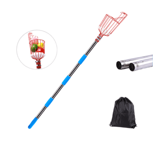 Ensemble de cueillette de fruits avec tige télescopique détachable, dispositif de cueillette de pommes, cueilleur de fruits portable, collecteur de fruits - Product Image 3