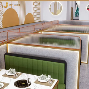 JYF Metal Laser Cut Metal Room Divider Screen Modern Abstract Design Durable Frame Structure for Dining Area Privacy Partition - Product Image 4