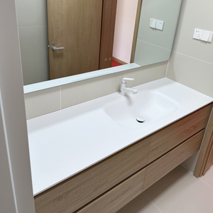 Lavabo mural simple ou double pour <span class=keywords><strong>salle</strong></span> <span class=keywords><strong>de</strong></span> <span class=keywords><strong>bain</strong></span> avec comptoir intégré - Product Image 6