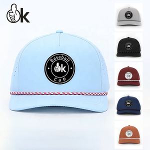 Casquette 5パネルロープトラックトラック運転手帽子Gorras Barbas帽子レーザー野球帽カット穴穴穴穴ゴルフスポーツお父さん帽子PVCパッチロゴ - Product Image 2