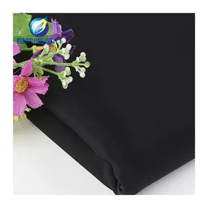 Durable Spandex Plain Black Stretch Fabric