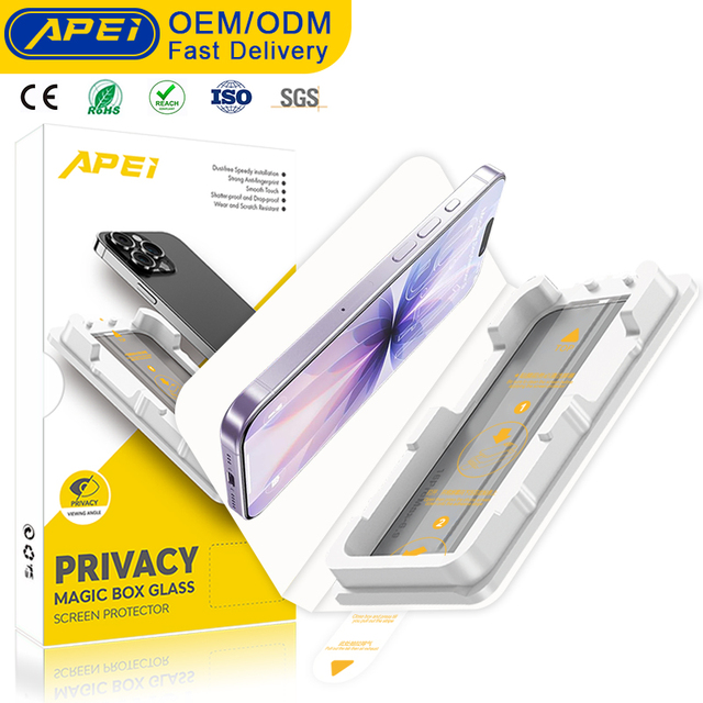 4rd Gen Upgraded for 16 17 Pro Max Privacy Screen Protector 30Anti-Spy Shockproof 9H Hardness Full Coverage Waterproof Easy