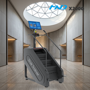 เครื่องออกกำลังกายแบบปีนบันได High Energy Black Sync Screen Stair Climber ยี่ห้อ MND Fitness สำหรับการฝึกคาร์ดิโอทั่วร่างกาย เหมาะสำหรับคลับฟิตเนส ทนทาน - Product Image 1