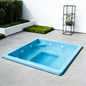 สระว่ายน้ำไฟเบอร์กลาสสำเร็จรูปจากโรงงาน พร้อมหัวฉีดนวดและเครื่องทำความร้อน สำหรับใช้กลางแจ้งในสวนโรงแรมและสวนหลังบ้านสำหรับครอบครัว - Product Image 5