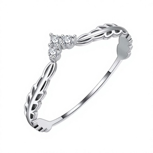Anillos de Compromiso Vintage Ajustables con Baño de Rodio para Mujeres y Hombres, Accesorios de Boda para Parejas - Product Image 4