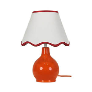 Hiện đại Thiết kế đơn giản đèn bàn gốm với vòng cơ sở cam sò điệp vải bóng râm E14 điện cung cấp điện TRIM - Product Image 1