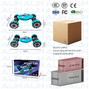 AiJH AiJH Carro de Control Remoto, Auto de Acrobacias con Rotación de Doble Cara, Juguetes de Radio Control con Música y Luces - Product Image 5