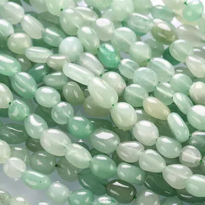 YAMEGA Gemstone Beads Factory Nugget Green aventurine Beads Irregular Shape Pebble Loose Beads for Jewelry DIY Making