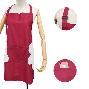 ผ้ากันเปื้อนผ้าฝ้ายแบบคาดลำตัวปรับได้พร้อมแผ่นผ้าถูสำหรับทำอาหารห้องครัวชุดทำความสะอาดครัวที่ทนทานและล้างทำความสะอาดได้ - Product Image 1