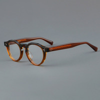 Monture de Lunettes Optiques d'Ordinateur en Acétate Fait Main de Qualité Supérieure, Marque de Luxe Vintage Irrégulière Ovale pour Hommes Femmes