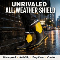Bottes de travail en caoutchouc imperméables, anti-salissures, semelle antidérapante, bande réfléchissante, logo personnalisé pour l'agriculture, le jardinage, les terrains boueux