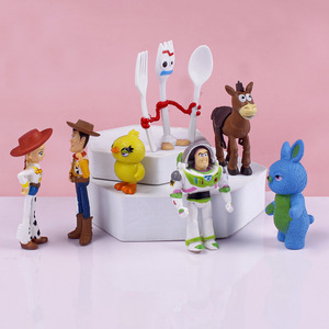 Linda Toy, recién llegados, Toy-Story <span class=keywords><strong>2</strong></span>, conjunto de 7 piezas, Buzz-Lightyears, Cubo de crema para pastel para niños, adorno decorativo, paquete de Material de llavero - Product Image 5