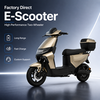 Trottinette Électrique Commuter E-Moped Or Champagne Phare LED Top Box Conduite Urbaine Adulte Vente en Gros Usine OEM Directe