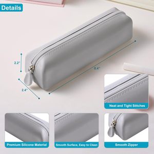 Estuche Escolar de Silicona con Forma de Corazón, Ecológico, Libre de BPA, Personalizado, Suave y Único, para Material Escolar, Niños y Estudiantes - Product Image 2