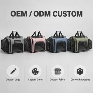 Bolsa de Transporte Expandible para Mascotas, Aprobada por Aerolíneas, con Laterales Suaves, para Perros y Gatos, con Malla Transpirable y Almohadilla de Felpa, Logotipo Personalizado OEM - Product Image 2