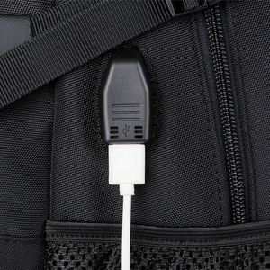 Sac à dos multifonctionnel de voyage en gros, en PU et Oxford, imperméable, grande capacité, sac à dos d'affaires avec port de charge USB - Product Image 6