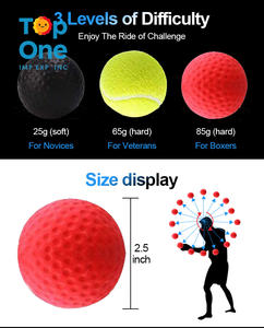 Top One personnalisé tête montée agilité réaction MMA combat vitesse entraînement poinçonnage boxe réflexe balle - Product Image 4