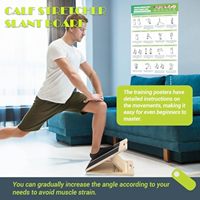 Équipement de thérapie des pieds en bambou incliné naturel réglable et personnalisé pour l'exercice civière de mollet planche inclinée en bois