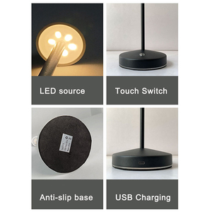 Có thể sạc lại Bảng Đèn xách tay LED Cordless bàn đèn Pin hoạt động 3 màu stepless Dimmable đêm bảng ánh sáng Alu + Sắt - Product Image 6