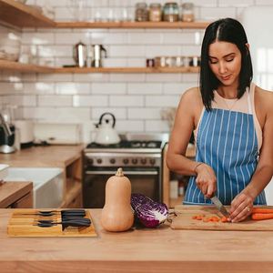 Bloc à couteaux 100 % bambou pur pour tiroir, support de rangement pour couteaux en bambou pour tiroir - Product Image 5