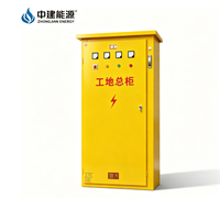 Caja de Distribución de Panel de Control Temporal de Acero Galvanizado para Obras de Construcción, Caja de Energía Resistente a la Intemperie