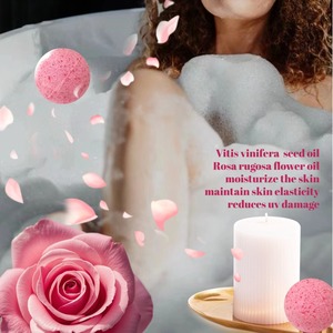 Kit de <span class=keywords><strong>pédicure</strong></span> de luxe rose boule de bain à bulles sel de mer pied cristal gelée expérience SPA à la maison cadeaux de mariage de Noël Saint-Valentin - Product Image 3