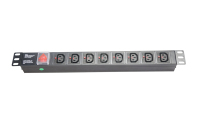 Prise IEC C13 avec interrupteur, unité de distribution d'alimentation (PDU) en alliage d'aluminium 19 pouces à 8 prises, certifiée CE, pour armoire réseau