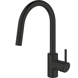 New Modern Style Australia Standard schwarz Pull-Down-Küchen mischbatterien Edelstahl Messing herausziehen Küchen spüle Wasserhahn