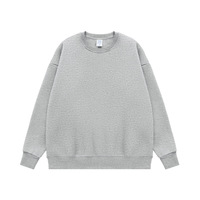 Sweat-shirt surdimensionné pour homme, col rond, épaules tombantes, 100% coton, 460 grammes, de haute qualité, logo personnalisé en gros