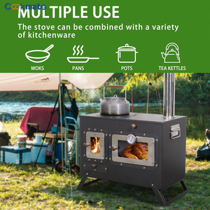 COOKMATE-Estufa <span class=keywords><strong>de</strong></span> <span class=keywords><strong>leña</strong></span> grande multicombustible para exteriores, popular, quemador <span class=keywords><strong>de</strong></span> pellets, horno para <span class=keywords><strong>carne</strong></span> y Pizza, calefacción, parrillas para barbacoa y Picnic, expansión incluida - Product Image 3