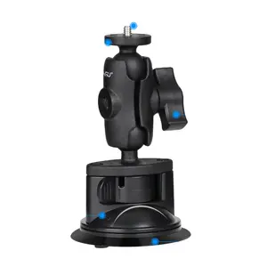 HSU Autohalterungs-Aussaugkasten-Ausstattungsadapter für GoPro Insta360 DJI Autofenster Video-Action-Kamera mit 1/4-20 Kugelgelenk-Faden