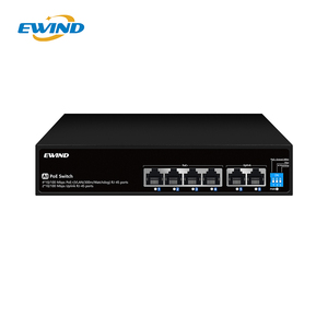 Switch PoE de bureau 4 ports 100 Mbps 60 W avec 2 ports Uplink + 1 RJ45 IEEE802.3af/at pour AP sans fil, caméra IP et réseau – Vente directe usine - Product Image 1