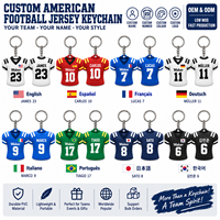 Porte-clés en silicone de football américain personnalisé de haute qualité sans BPA pour porte-clés et mousquetons promotionnels