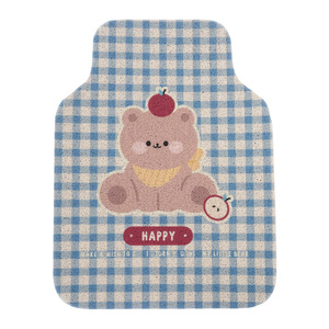 <b>Cute</b> Cartoon <b>Bear</b> Car Floor Mats Silk Loop Universal 2Pcs Non Slip Wear Resistant - Product Image 5