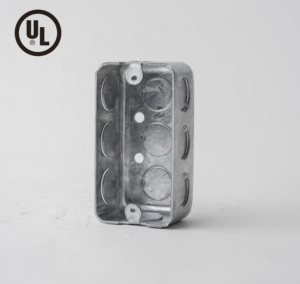 UL เหล็กไฟฟ้า<span class=keywords><strong>2x4</strong></span>กล่องอเนกประสงค์กล่องโลหะสี่เหลี่ยมผืนผ้ากล่องโลหะกลางแจ้ง58361-1/2" - Product Image 1