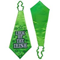 Accessoires de déguisement Saint Patrick : Cravate porte-bonheur pour la Saint-Patrick, cravate porte-bonheur des Irlandais