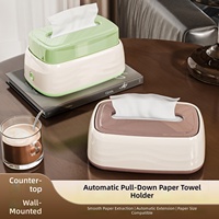 Boîte à mouchoirs de bureau, boîte de rangement pour serviettes en plastique à hauteur réglable avec ressort coulissant pour table basse de salon, modèle chinois