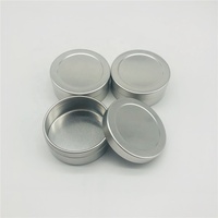 Barattolo in Alluminio Rotondo da 20ml per Crema Occhi con Coperchio Scorrevole, Contenitore Metallico Rotondo con Coperchio a Scorrimento