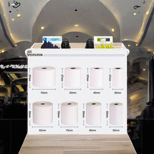 Rouleau de papier thermique direct 48 g/m² pour TPV, plusieurs formats 57x38 57x40 57x50 mm - Product Image 2