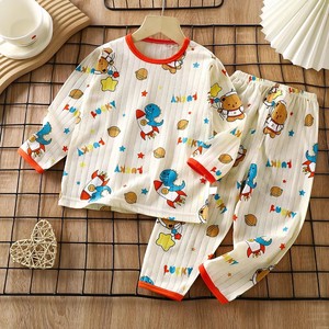 Pijamas de Manga Larga para Bebés Recién Nacidos, 73-160 cm, 100% Algodón, Cómodos, Suaves, Transpirables, Tejido Acanalado, Verano - Product Image 1
