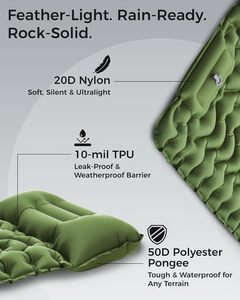 Self Inflating Camping Air <b>Mattress</b> Foot Pump TPU Ultralight Sleeping Mat TPU Folding Sleeping Pad for Hiking Tent Outdoor - Product Image 2