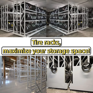 Étagères de stockage de pneus en acier haute densité et robustes, tailles personnalisables, assemblage sans boulons, capacité de 1000 kg, carton pour garages - Product Image 4