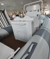 Bateau pneumatique en aluminium 6m 6 personnes XIANGDA ALA600 PVC, bateau rapide à jet, stable pour la pêche, garantie 3 ans, tube de 50cm