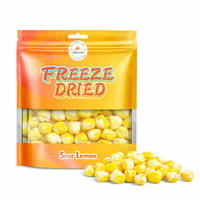 Fabricants chinois de bonbons gélifiés, vente en gros de nouveaux bonbons fruités, bonbons sucrés au citron lyophilisé