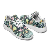 Chaussures de course personnalisées d'usine, motif jungle et faune, respirantes, chaussures de golf, logo imprimé sur mesure, chaussures de marche décontractées, faible MOQ