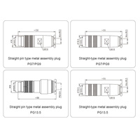 Connecteur en laiton étanche M16 IP67 2-24P, fiche aviation femelle/mâle pour connexions de câbles de systèmes automobiles, aérospatiaux et solaires