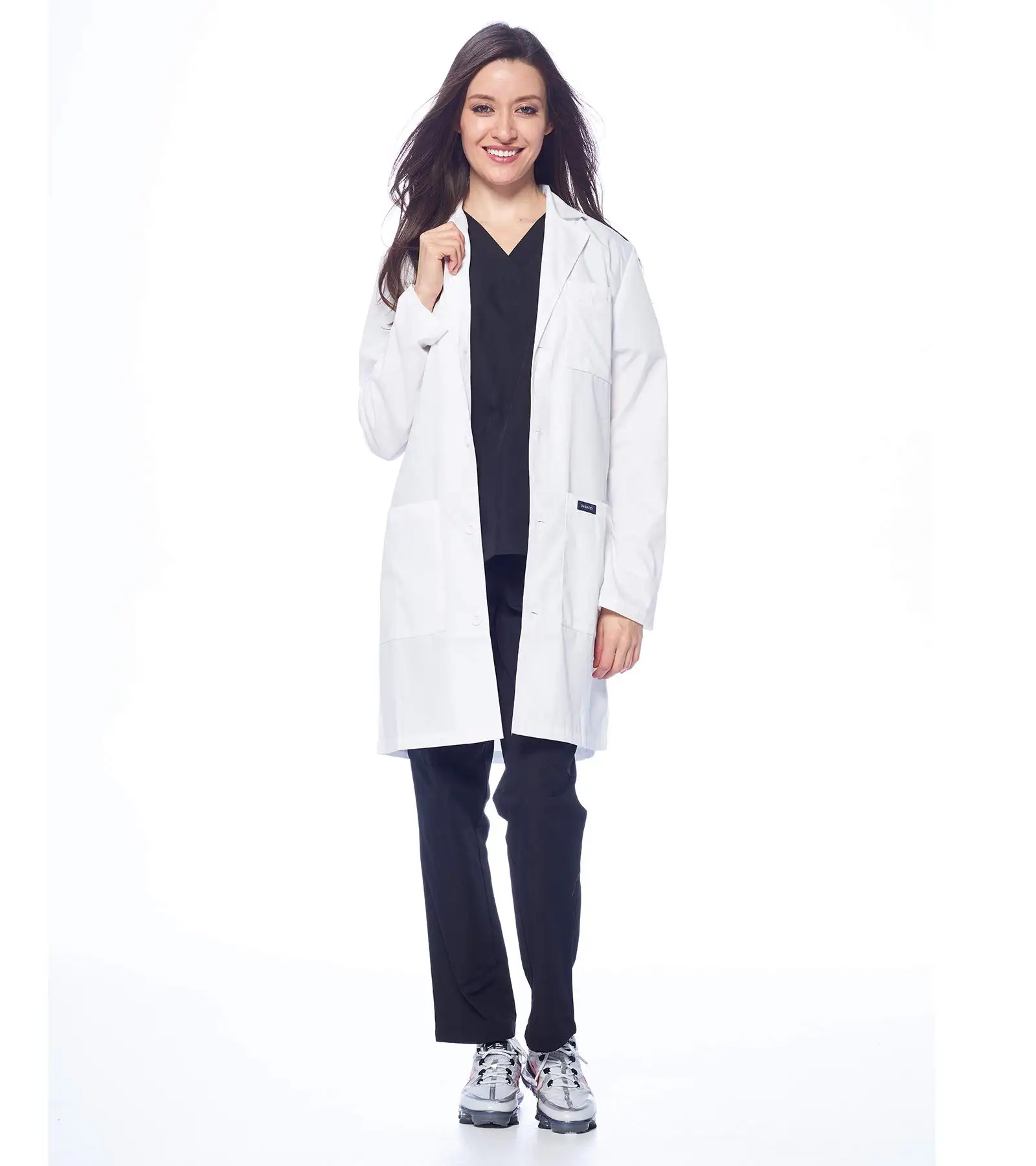 OEM ODM camice medico personalizzato LOGO bianco Unisex uniforme professionale professionale ospedale infermiere uniformi