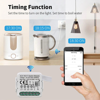 Tuya SMARSECUR Modul Catu Daya Sakelar Mini Smart Switch Zigbee 2 Arah Wifi Modul Sakelar Relay Pintar Tanpa Netral