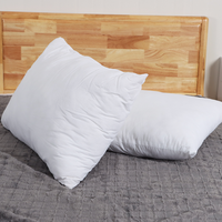 Oreillers modernes 100% coton blanc solide pour hôtel et usage domestique avec remplissage 100% poly confort élégant